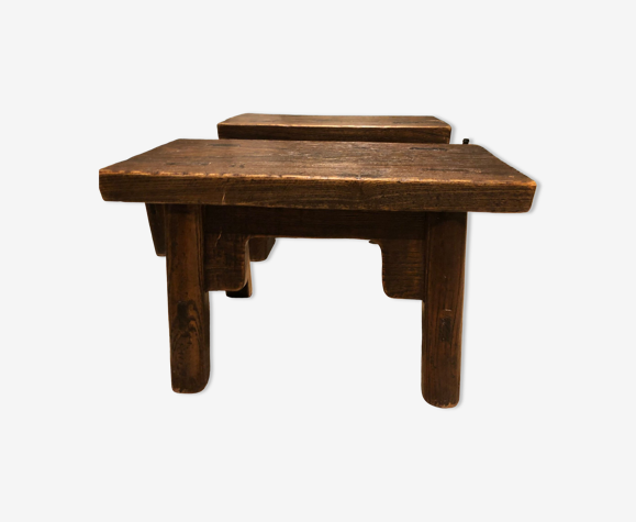 Tabouret chinois, chêne massif