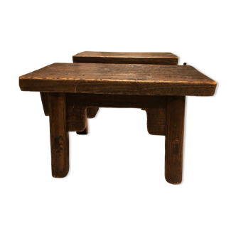 Chinese stools, solid oak