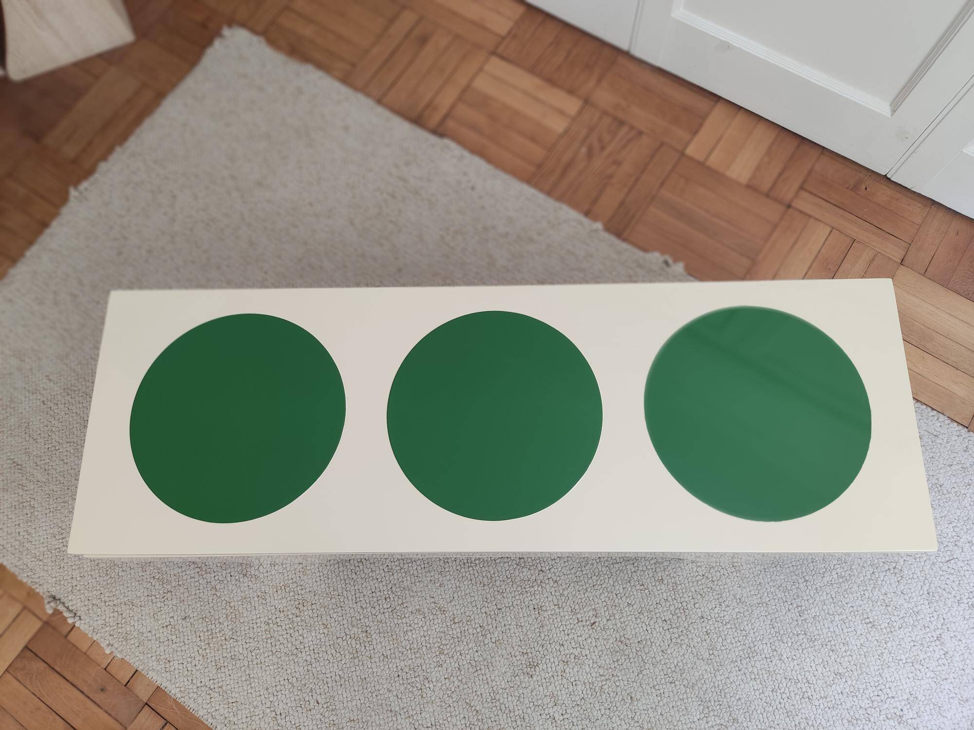 table basse, bois laquée  emiel veranneman & vasarely