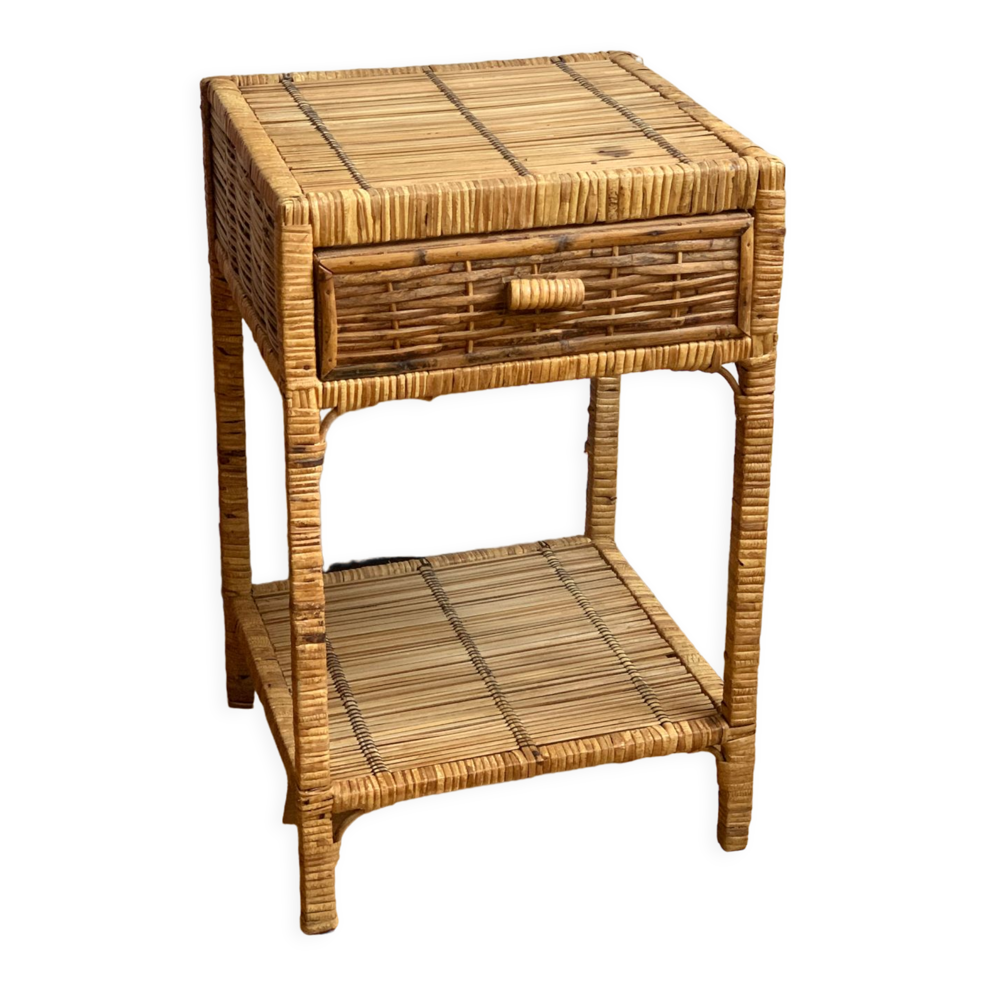 Meuble rotin vintage