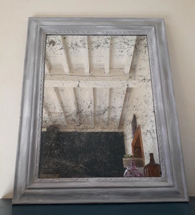 Mirror wood and stucco rechampie 87 x 68cm
