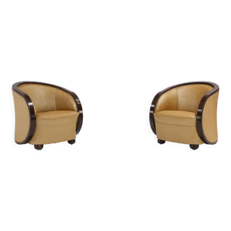 Set of two Art Deco armchairs