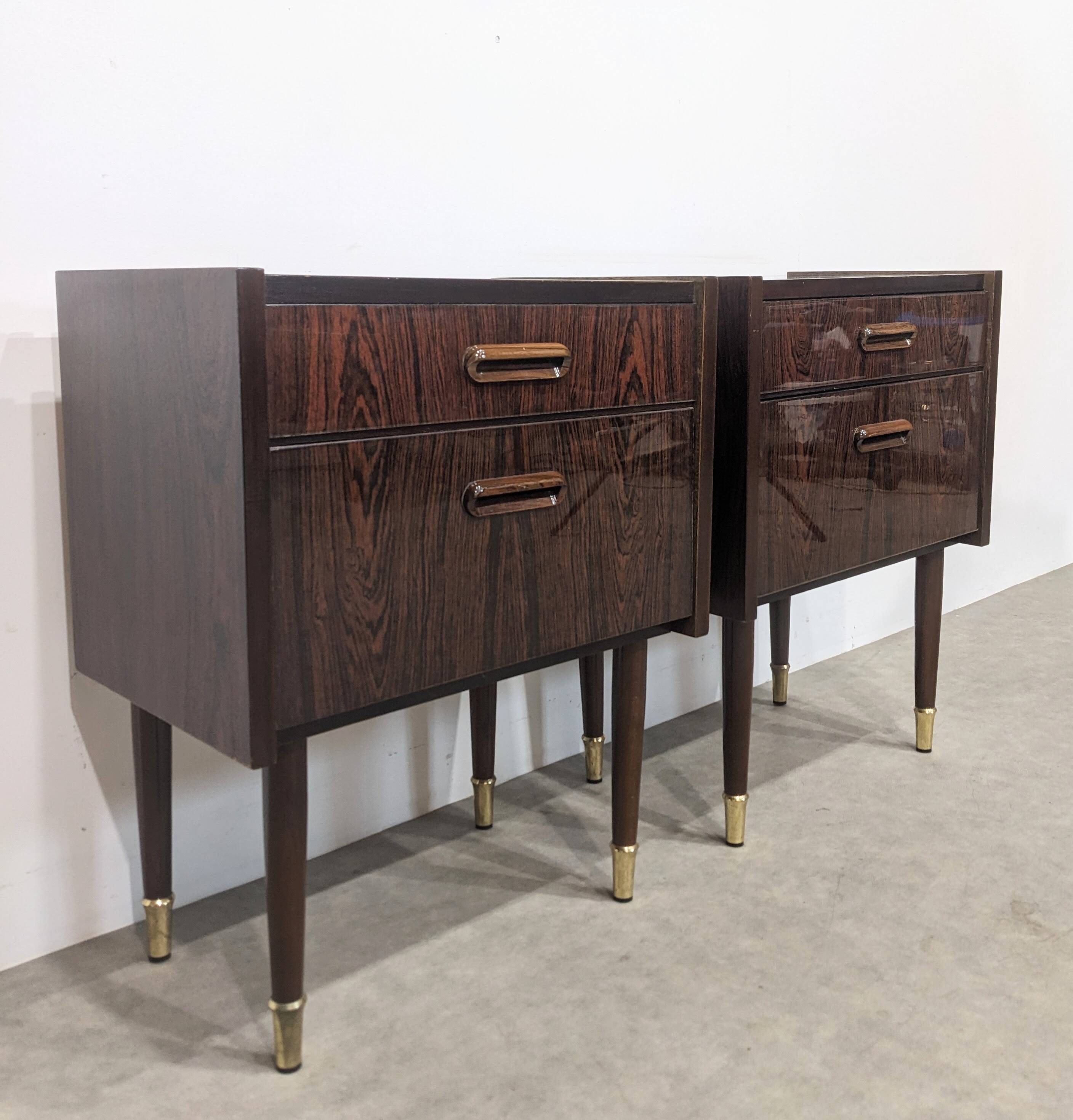 Table de nuit vintage Palissandre