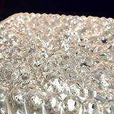 Square glass flush mount lamp for low ceilings