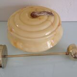 Vintage marbled glass globe ceiling light 50s 60s