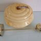 Vintage marbled glass globe ceiling light 50s 60s