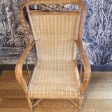 Vintage rattan armchair