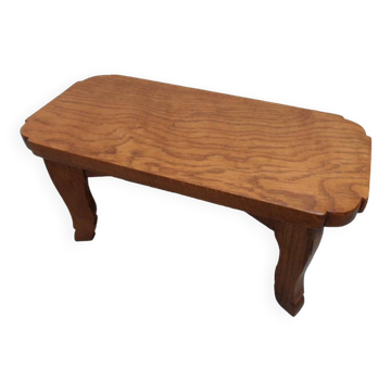 Vintage Dutch low oak sidetable 1950's