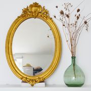 Mirror medallion Napoleon III oval 19th 90 x 60 style Louis XVI