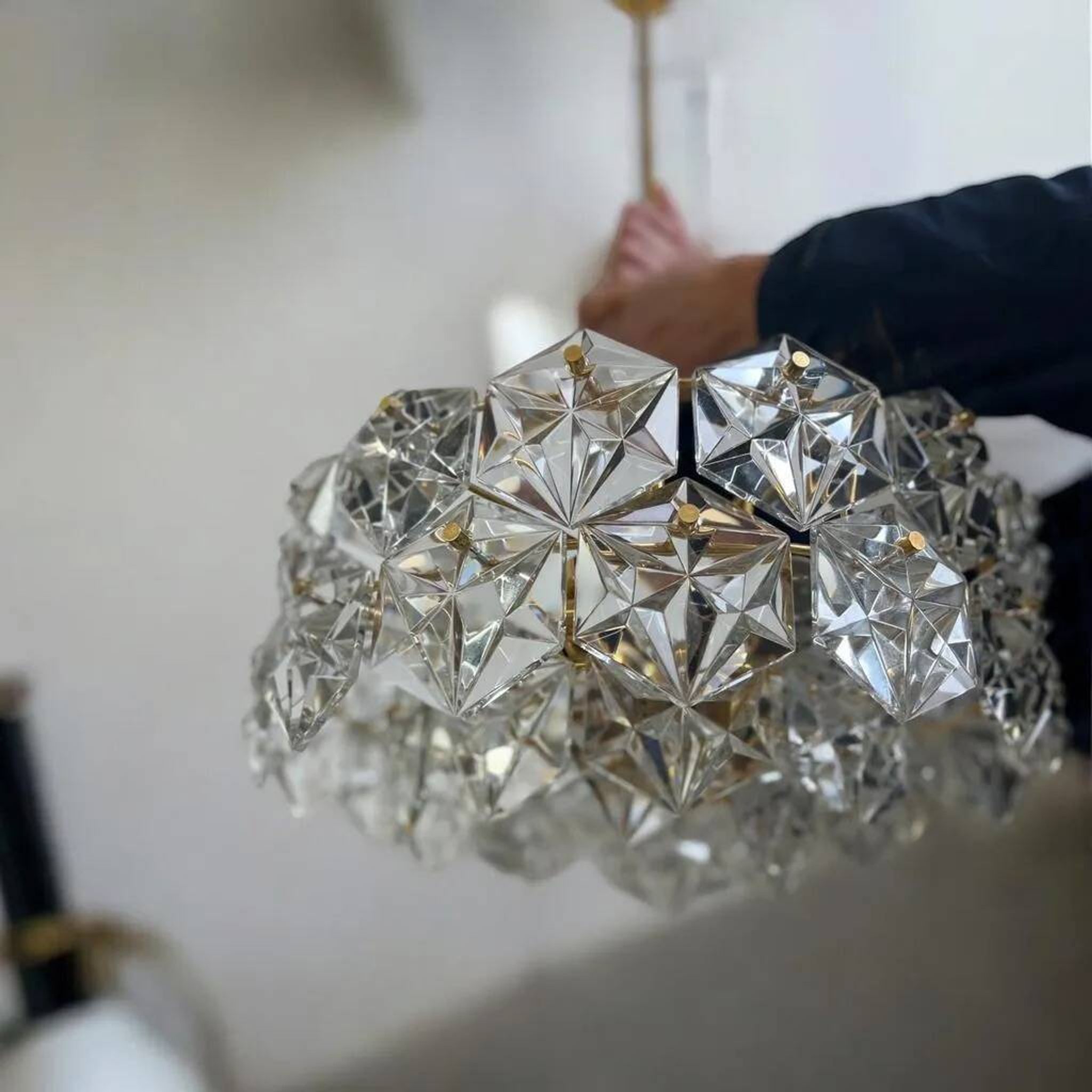Lustre vintage en cristal kinkeldey