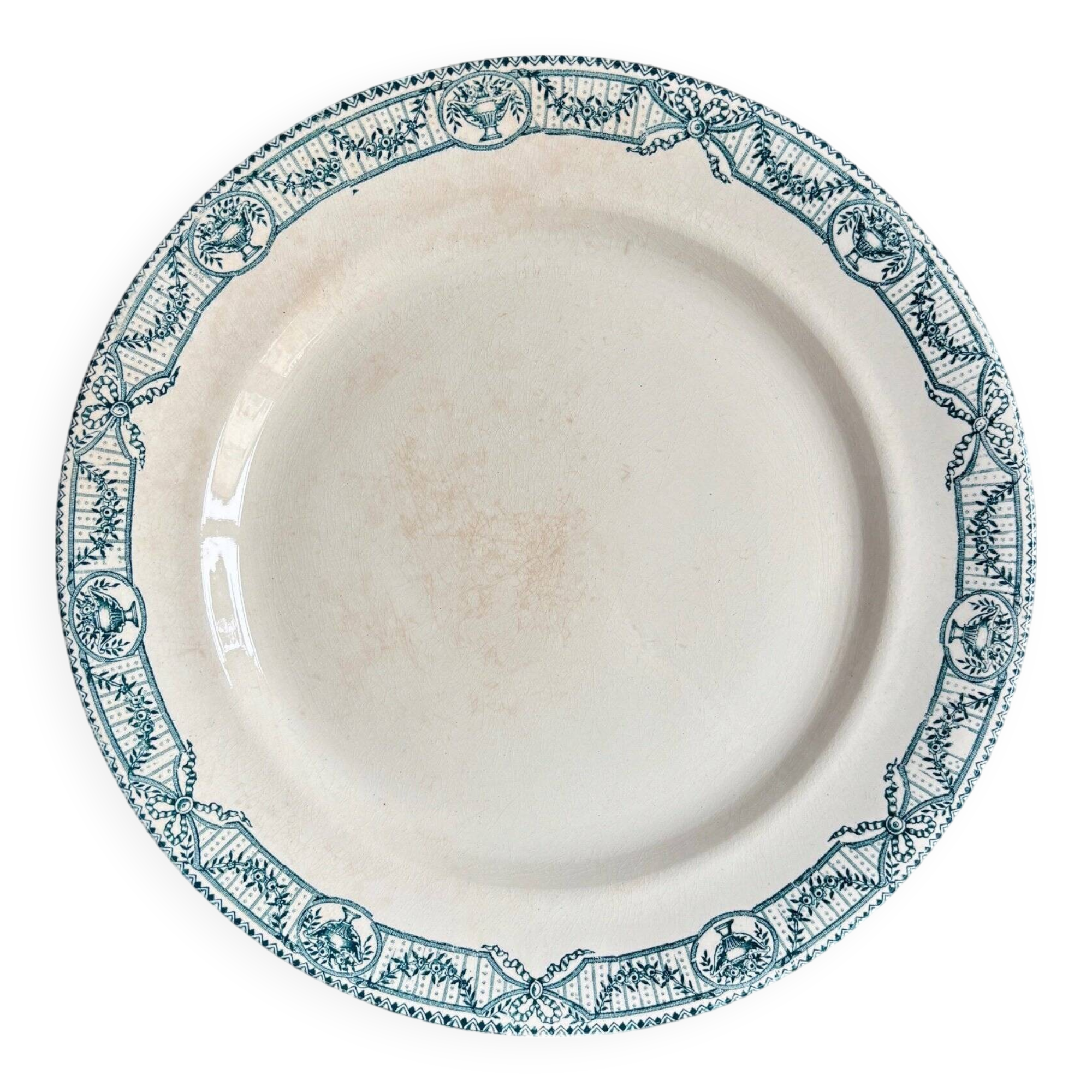 Round Salins ironstone dish, "Directoire" service