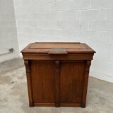 Late 19th century oak reception counter