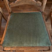 4 antique chairs with green velvet upholstery
