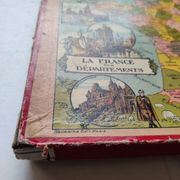 Patience game puzzle France by department Saussine antique