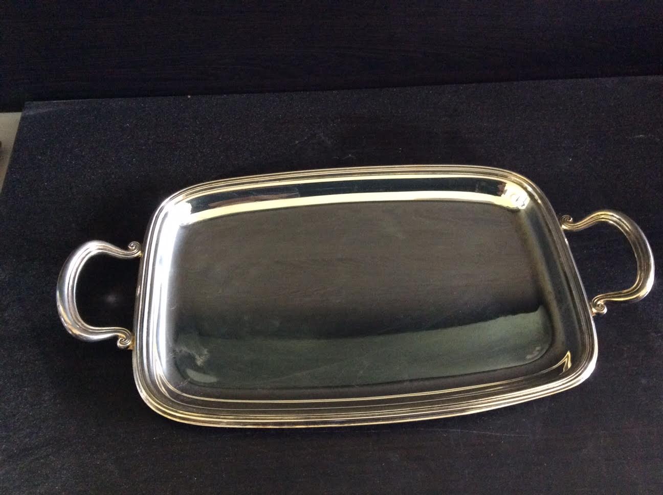 Top with 12 silver metal glasses