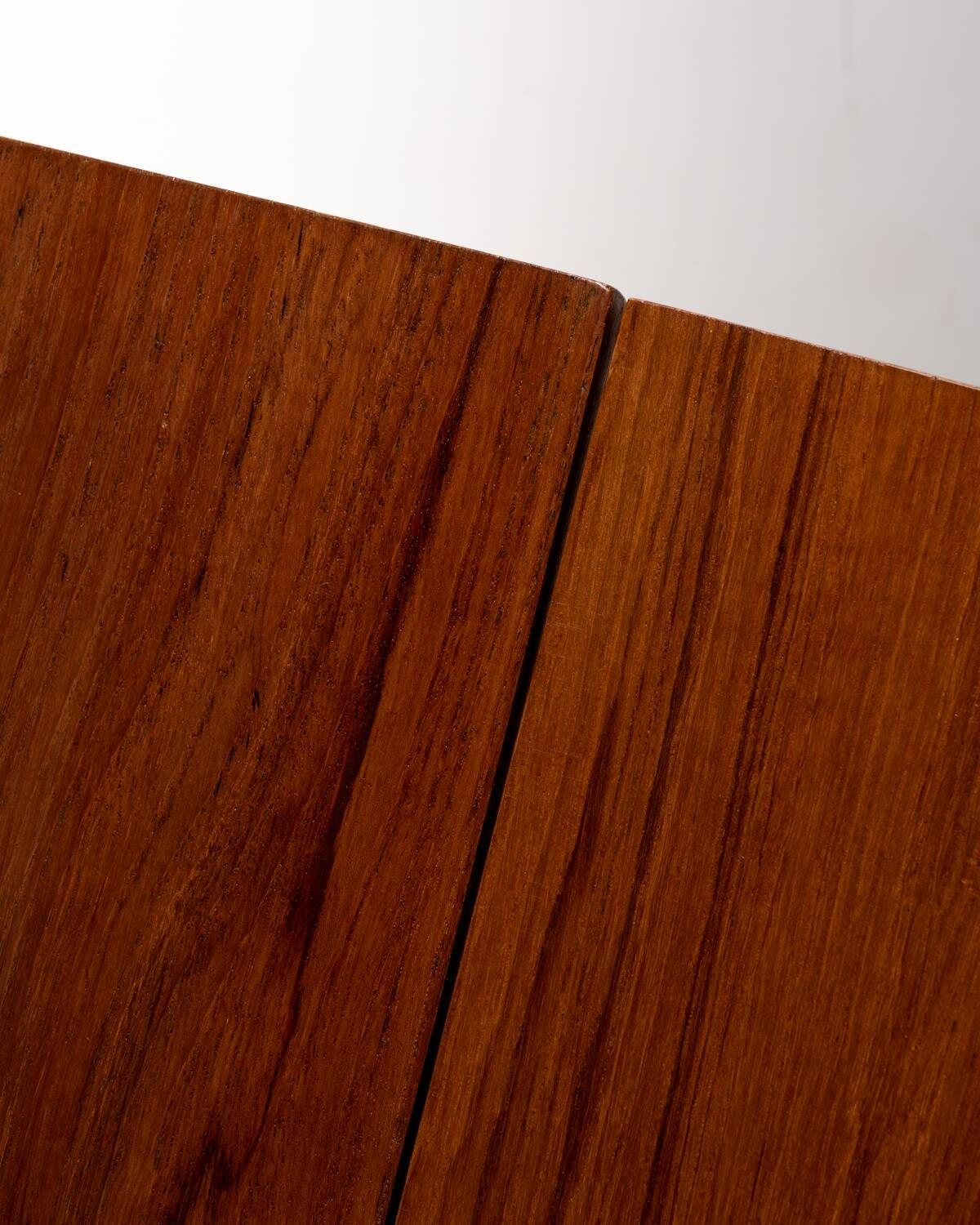 Scandinavian extendable teak and beech dining table, 1950s-60s