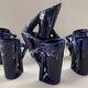 Ceramic orangeade service in ultramarine blue, workshop 59 - Vallauris