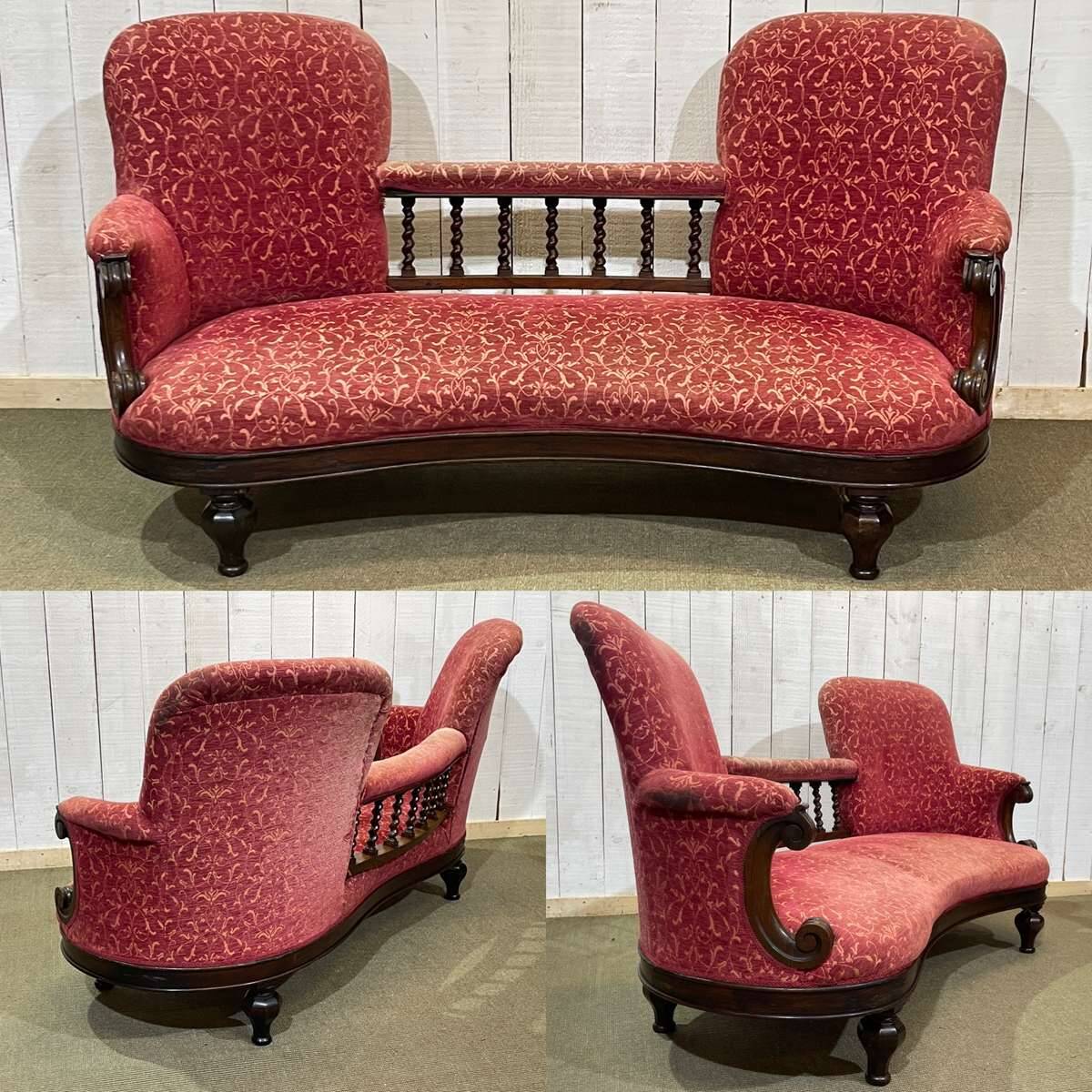 19th century English mahogany bench