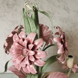 Lustre iron and painted sheet flowers camellias