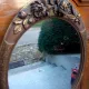 Important wooden wall mirror with stucco in Art Deco style/period - 65 x 44 cm