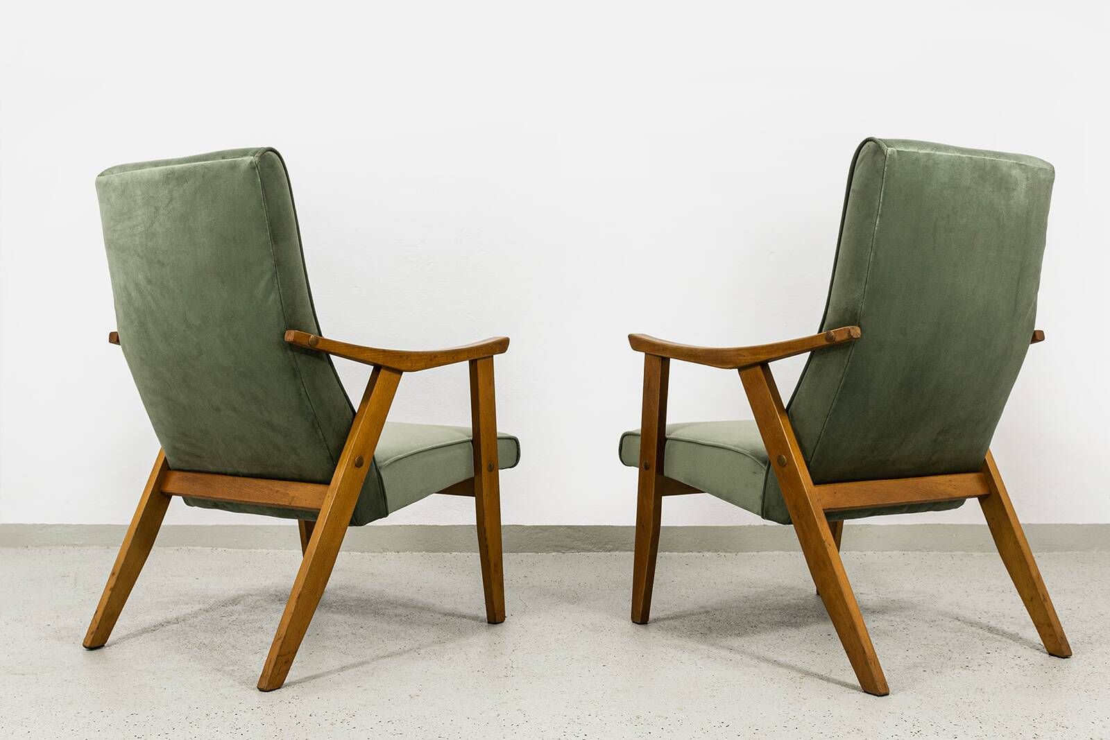 Chaises vintage par Edmund Homa Gfm 18, Pologne, années 1960, ensemble de 2