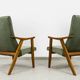 Chaises vintage par Edmund Homa Gfm 18, Pologne, années 1960, ensemble de 2
