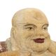 Large XL Polychrome Wooden Laughing Buddha Statue 47 cm