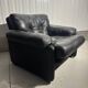 Black leather armchair – Tobia Scarpa for B&B Italia