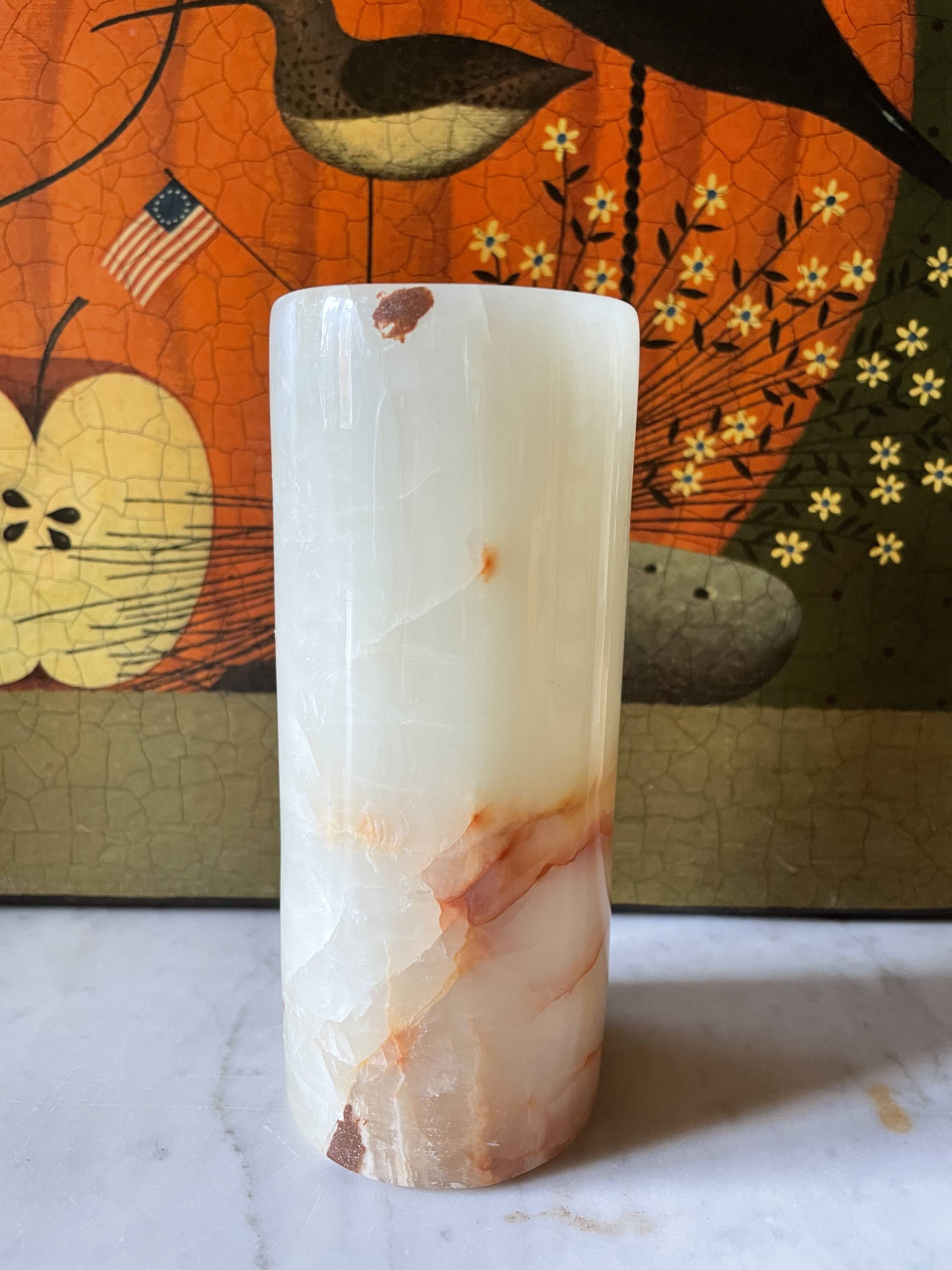 Alabaster roller vase