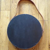 Vintage mirror with leather