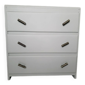 Commode vintage en bois massif peint