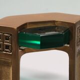 Peter Ghyczy T24 coffee table double glass 70s design 60x60