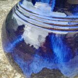 Pitcher in ceramic blue 5-litre varnished