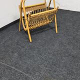 Vintage wicker paper or magazine rack