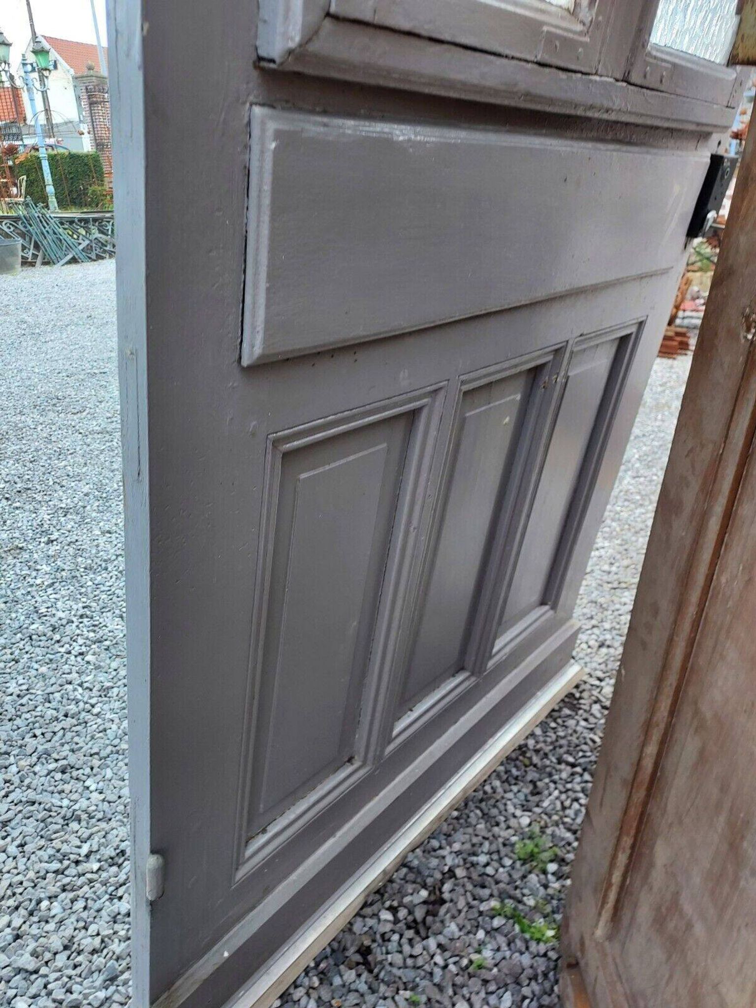 porte d'entrée vitrée en chêne