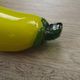 Vintage Murano Glass Fruit In The Shape Of A Yellow Banana 4990