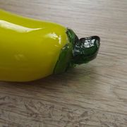 Vintage Murano Glass Fruit In The Shape Of A Yellow Banana 4990