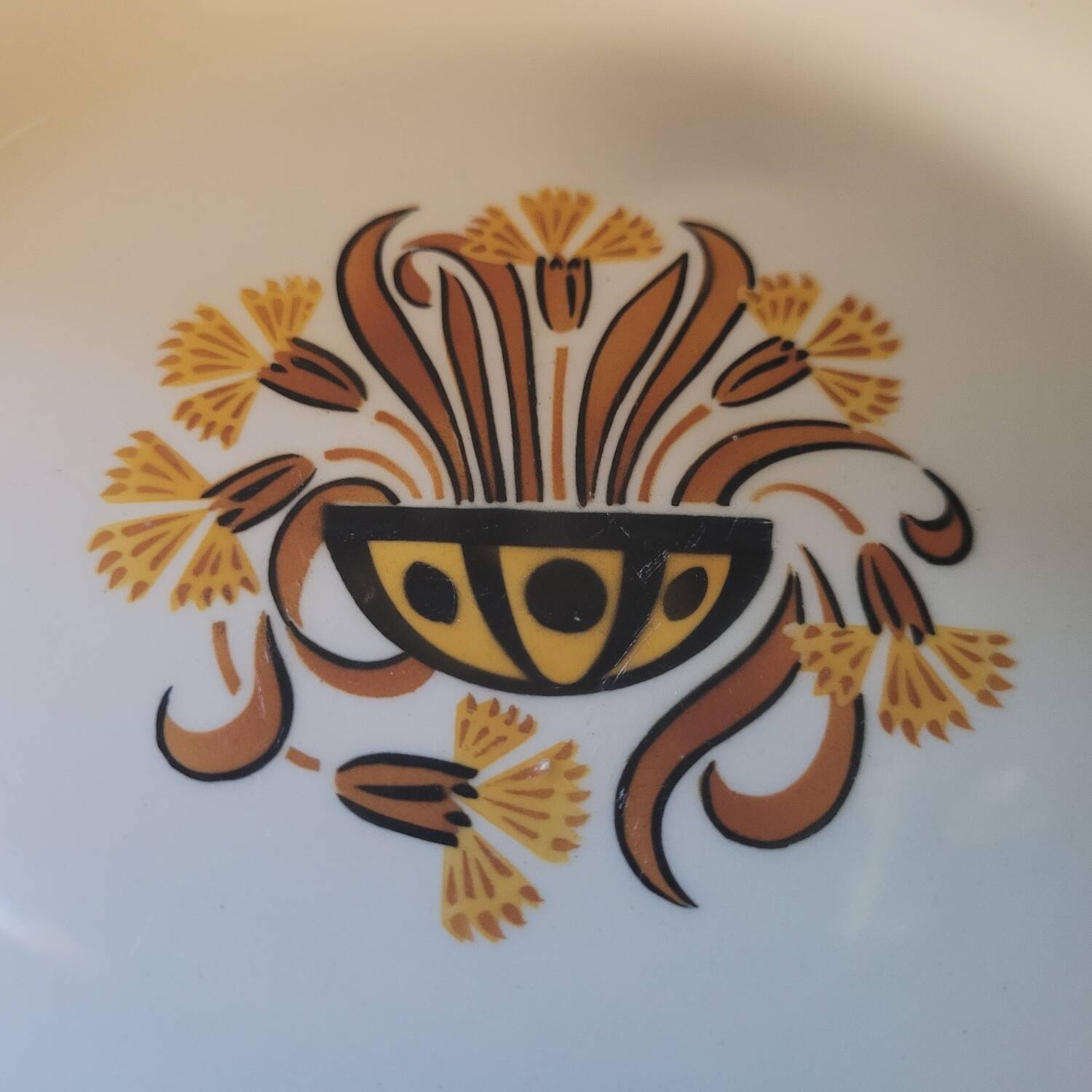 Creil and Montereau Art Deco Fruit Bowl
