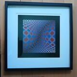 Christmas Gift Idea: Framed Vasarely "Octagon" silkscreen print (40x40cm)
