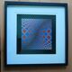 Idée Cadeau Noël : Sérigraphie Vasarely "Octogone" Encadrée (40x40cm)