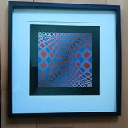 Christmas Gift Idea: Framed Vasarely "Octagon" silkscreen print (40x40cm)