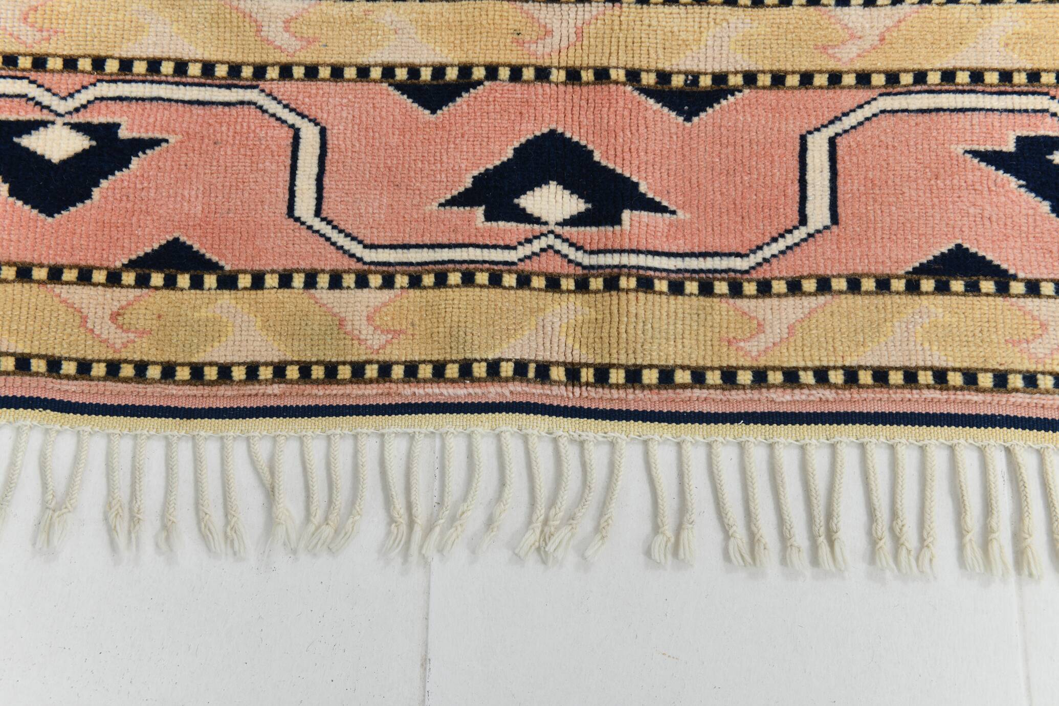 6x8 Pink & Navy Blue Oriental Vintage Rug, 186x247Cm