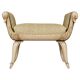 Swan neck bench, hand-carved, France, 1940s