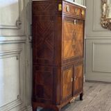 Louis XVI drop-leaf secretary in rosewood and violet wood veneer, 18th century