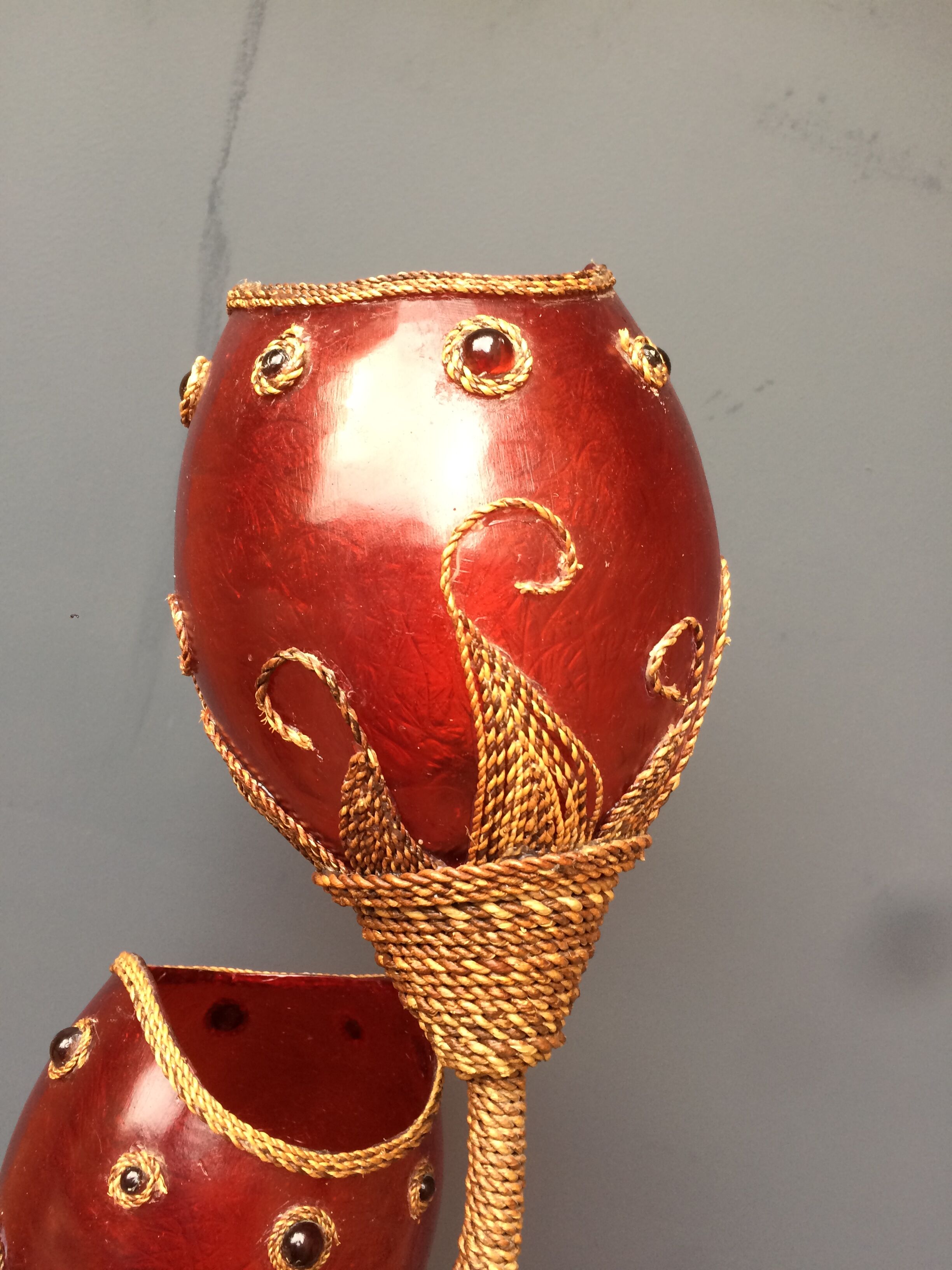 Carnival lamp in Fiber of Glass and Wicker
