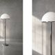 Vintage Swedish Chrome & White Acrylic Floor Lamp from Nybro Armaturfabrik