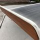 Vintage meridian in teak steel steel hairpin country leg down 60s