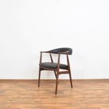 Danish Teak & Leather Armchair by Th. Harlev for Farstrup Møbler