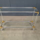 Brass and lucite console table, 1970s
