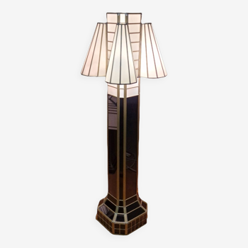 Art deco style stained glass floor lamp, Germany 1960s